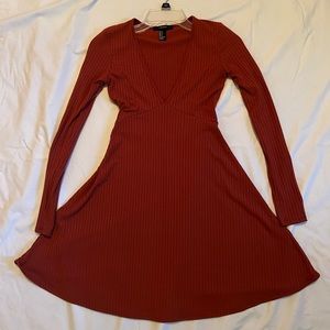 Forever 21 long sleeved ribbed dress